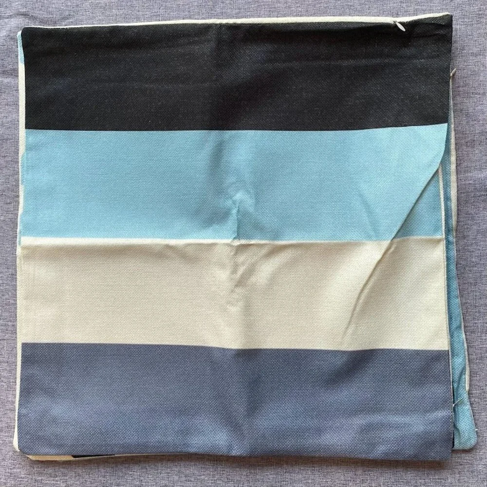 Set of 4, Geometric Throw Pillow Covers 18x18,  Linen Square Pillow Covers